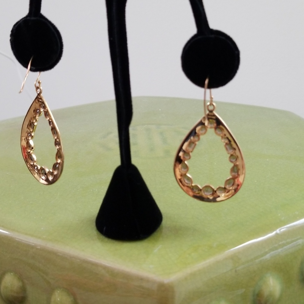 Used .925 Silver Earrings with Gem Accents - Picture 4 of 7